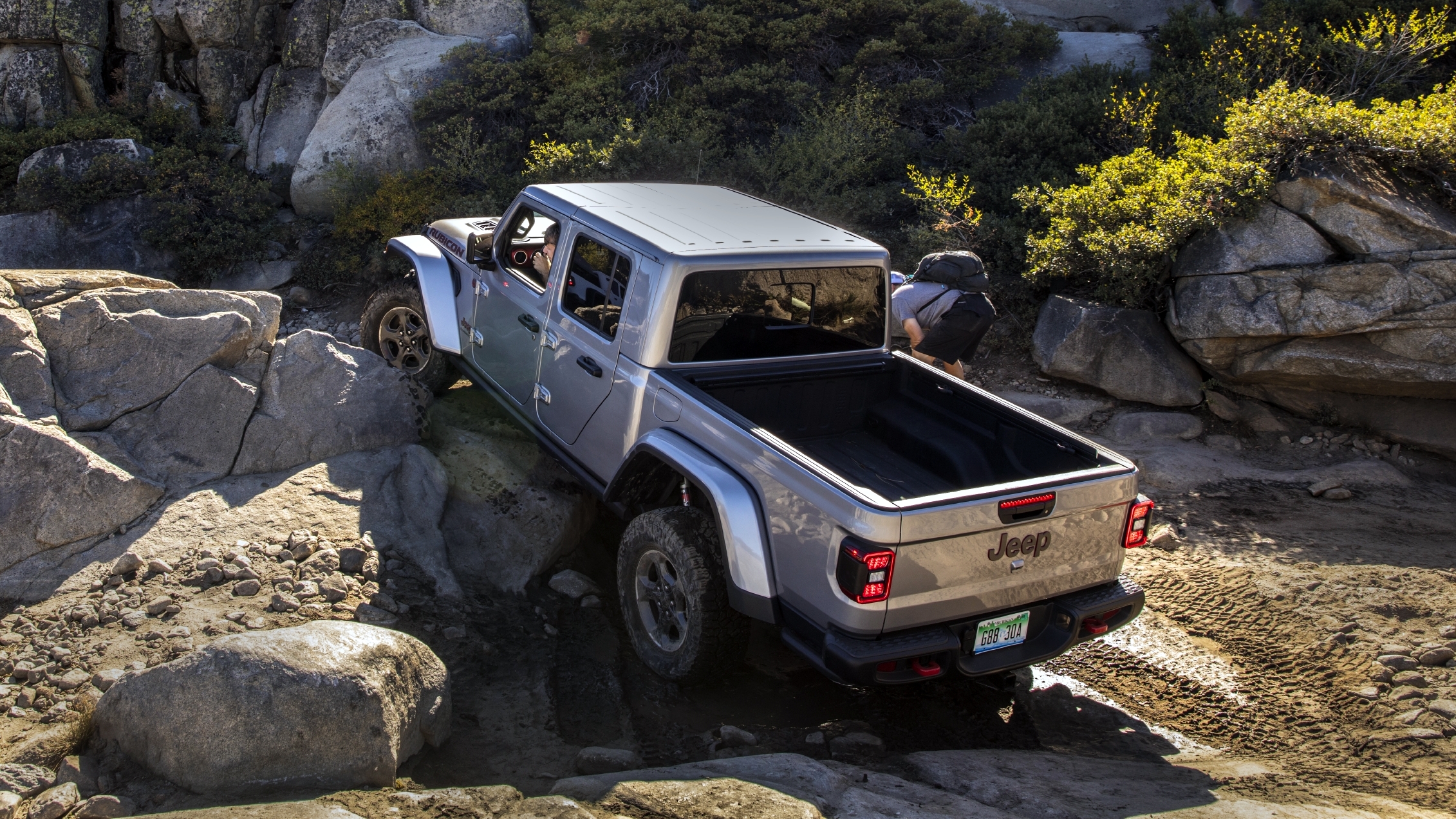 2020 Jeep® Gladiator Rubicon on the Rubicon Trail. (Jeep).