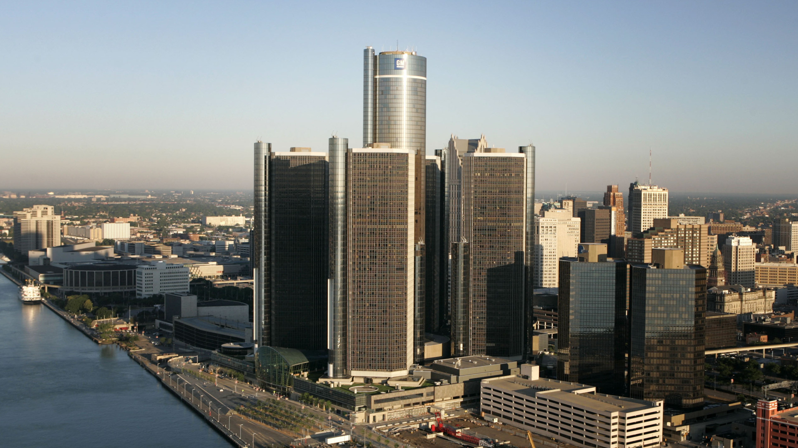 The GM Renaissance Center in Detroit, Michigan. (GM).