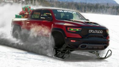 Santa's 2021 Ram 1500 TRX Sleigh. (wb.artist20).