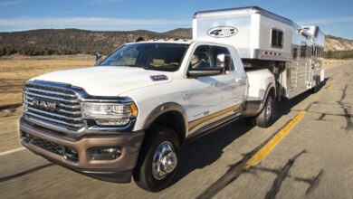 2021 Ram 3500 Limited Longhorn Mega Cab 4x4 Dually with Fifth-Wheel / Gooseneck Towing Prep Group. (Ram).