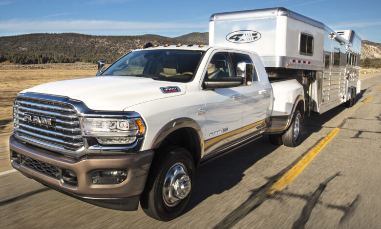 2021 Ram 3500 Limited Longhorn Mega Cab 4x4 Dually with Fifth-Wheel / Gooseneck Towing Prep Group. (Ram).