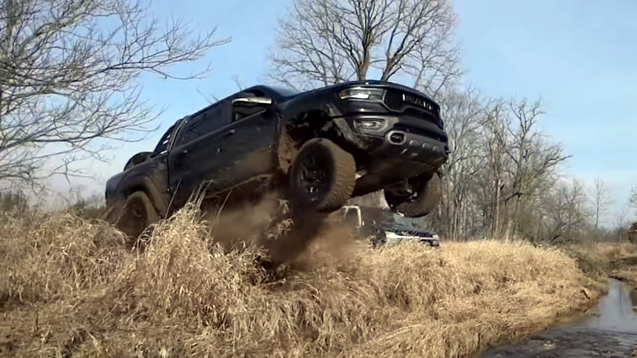 StreetSpeed717 launching his 2021 Ram 1500 TRX. (StreetSpeed717).