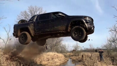 StreetSpeed717 launching his 2021 Ram 1500 TRX. (StreetSpeed717).