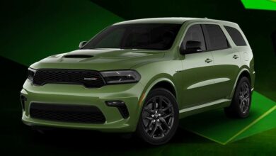 2021 Dodge Durango R/T Tow N Go in F8 Green. (Dodge).