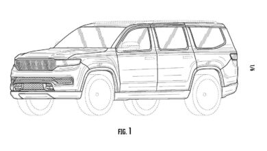 Jeep® Grand Wagoneer Patient Sketch. (IP Australia).